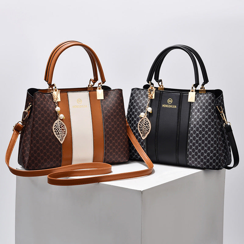 Borsa a tracolla da donna elegante, versatile e di grande capacità, con colori a contrasto