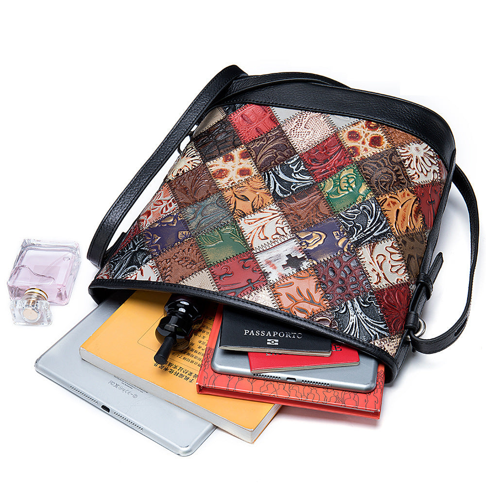 Borsa a secchiello retrò IN PELLE MODELLO EMERA