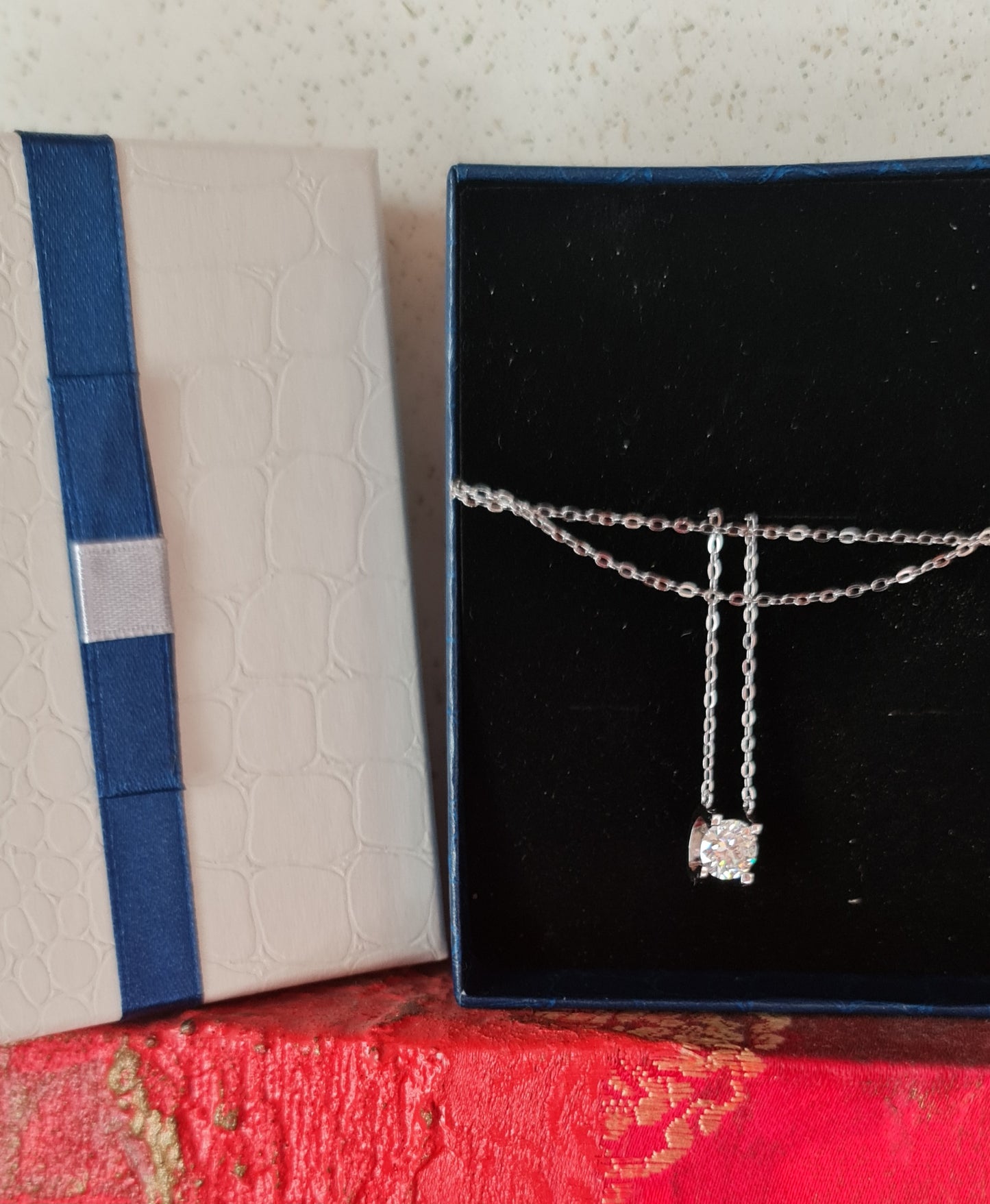 Collana in moissanite in argento sterling S925 MODELLO DA DUE 2 CARATI DELUXE consegna 2/3 giorni