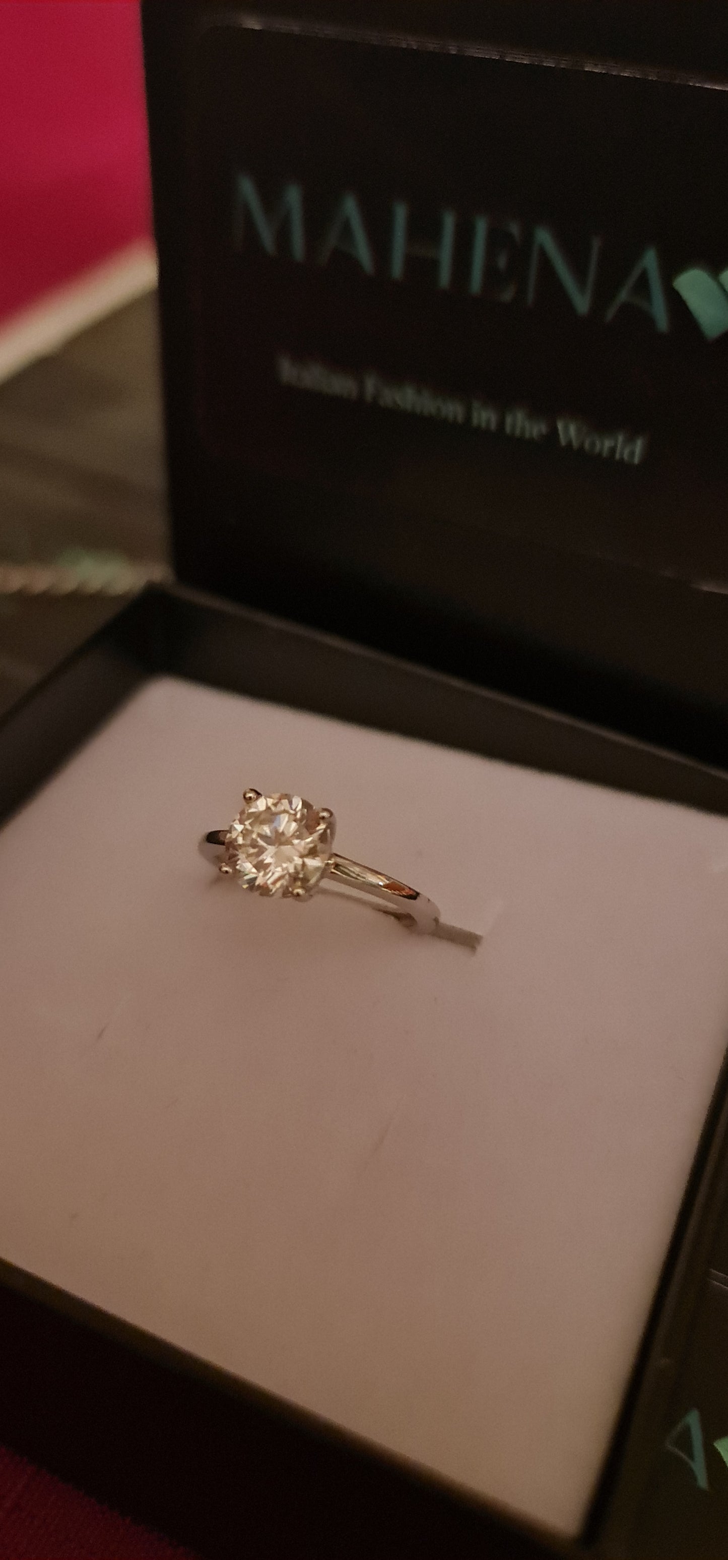 Anello regolabile in argento S925 con diamante moissanite 2 carati con certificato Gra moissanite diamante