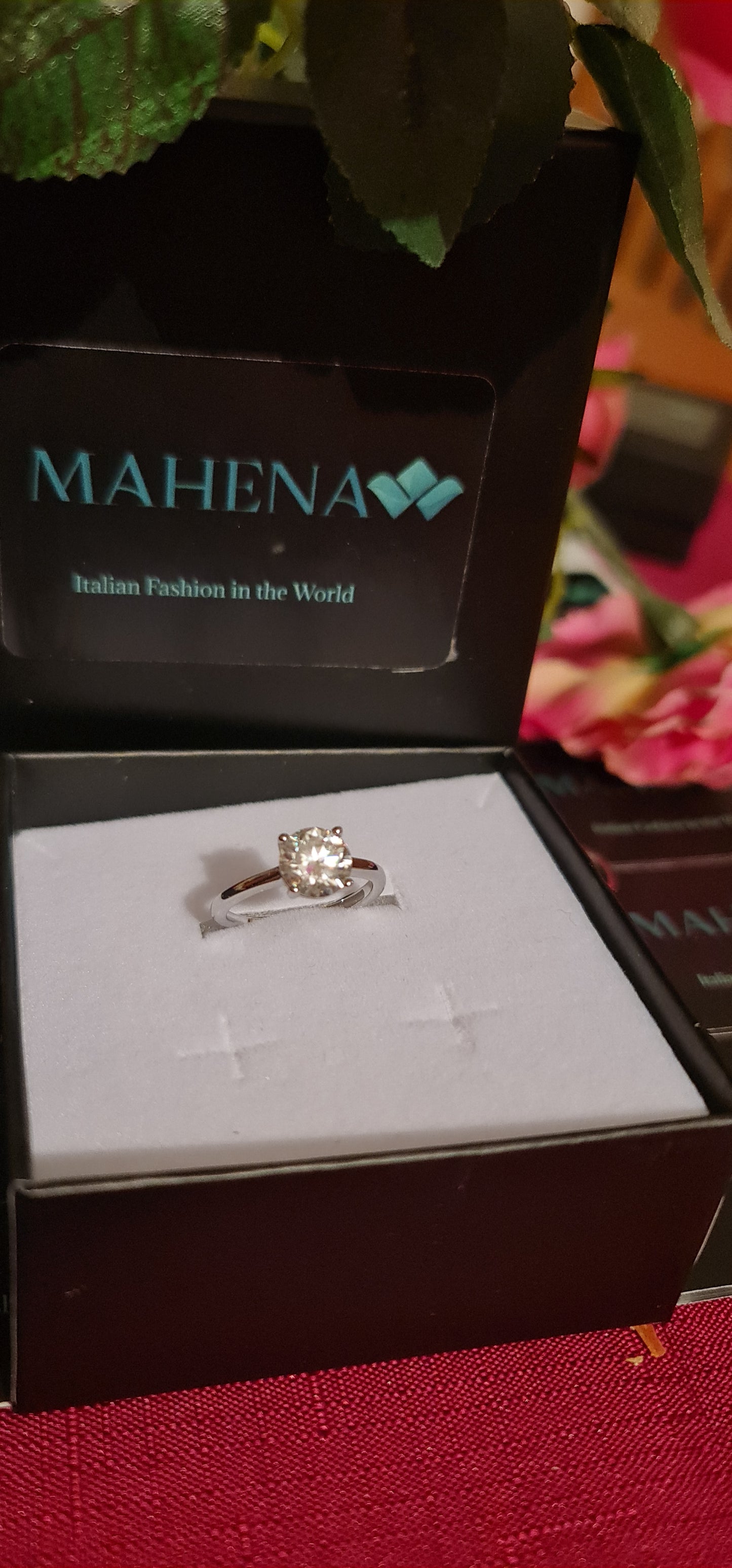 Anello regolabile in argento S925 con diamante moissanite 2 carati con certificato Gra moissanite diamante