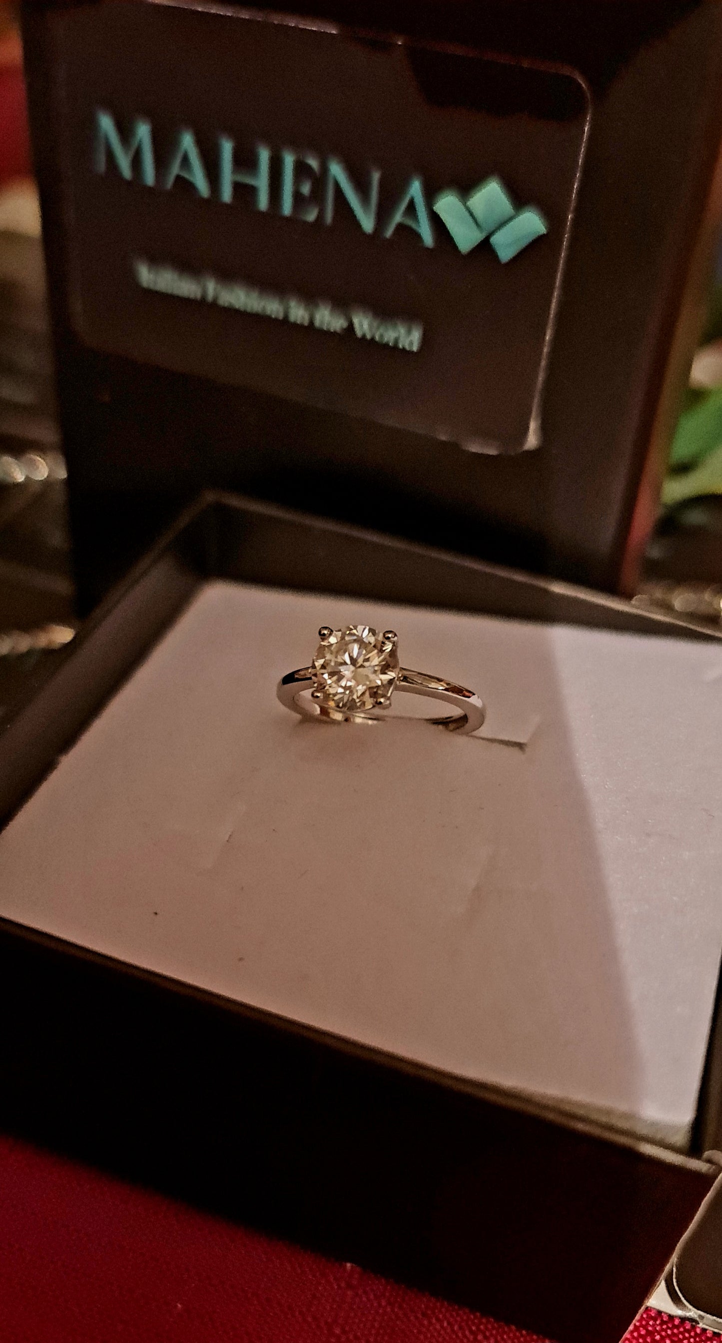 Anello regolabile in argento S925 con diamante moissanite 2 carati con certificato Gra moissanite diamante