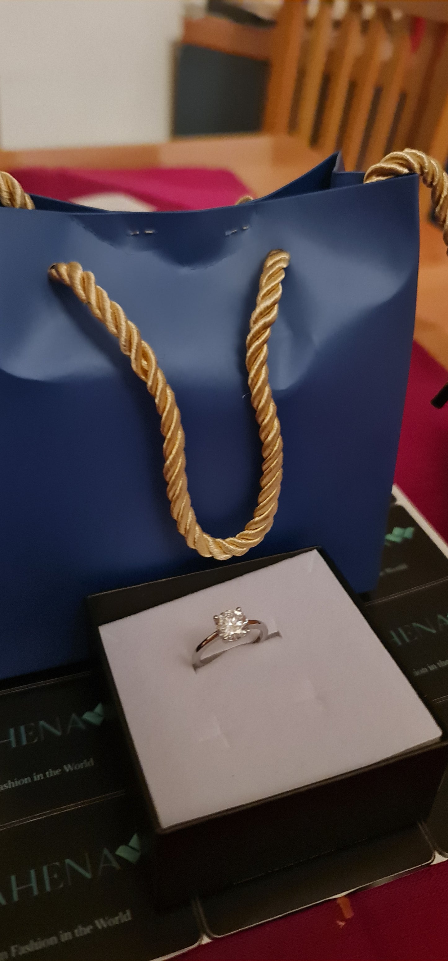 Anello regolabile in argento S925 con diamante moissanite 2 carati con certificato Gra moissanite diamante