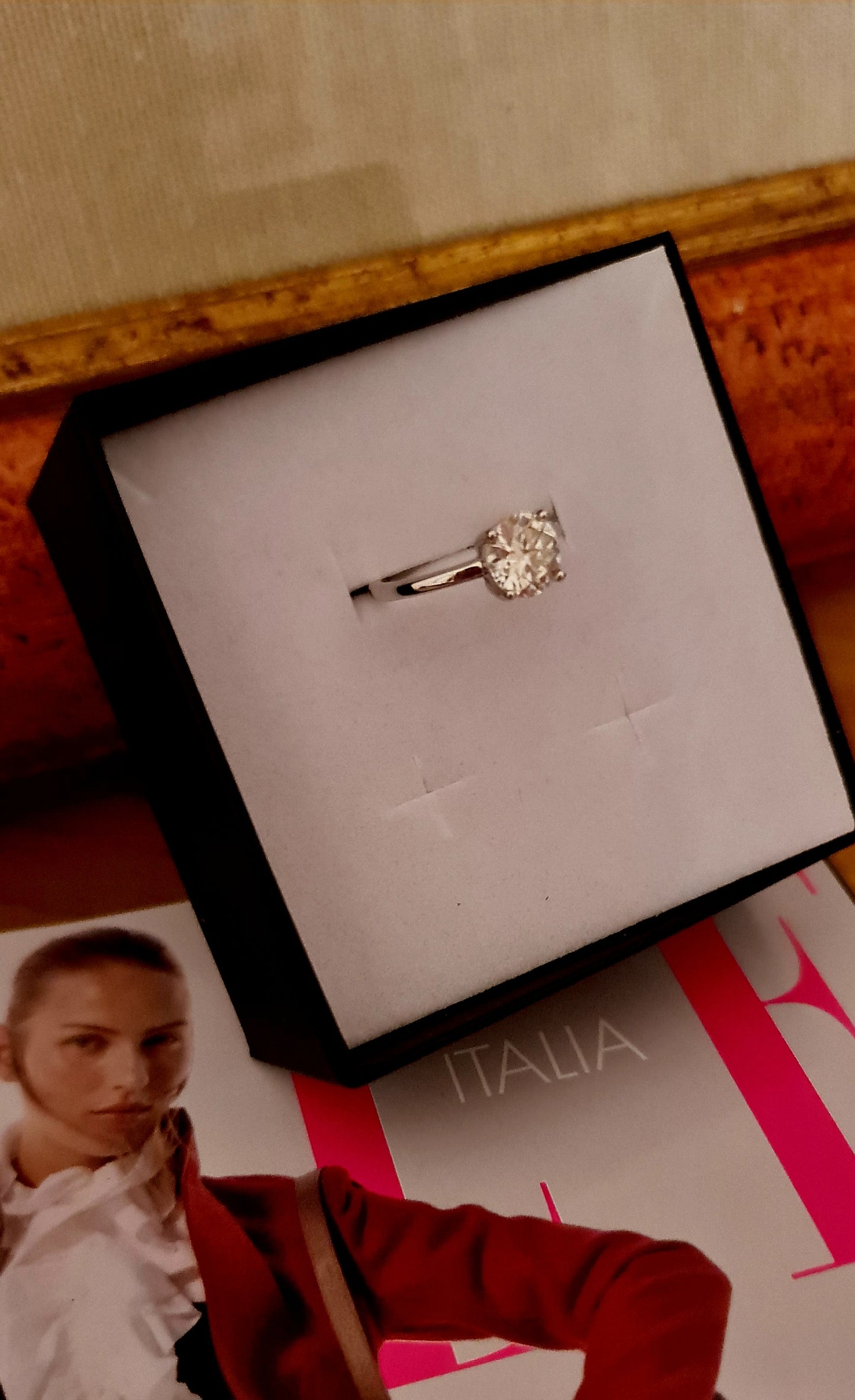 Anello regolabile in argento S925 con diamante moissanite 2 carati con certificato Gra moissanite diamante