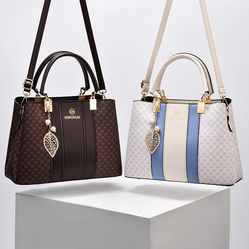 Borsa a tracolla da donna elegante, versatile e di grande capacità, con colori a contrasto