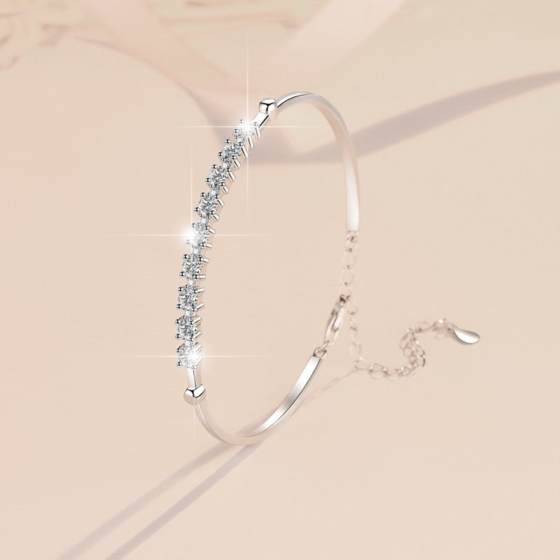 Bracciale da donna in argento sterling S925 con moissanite