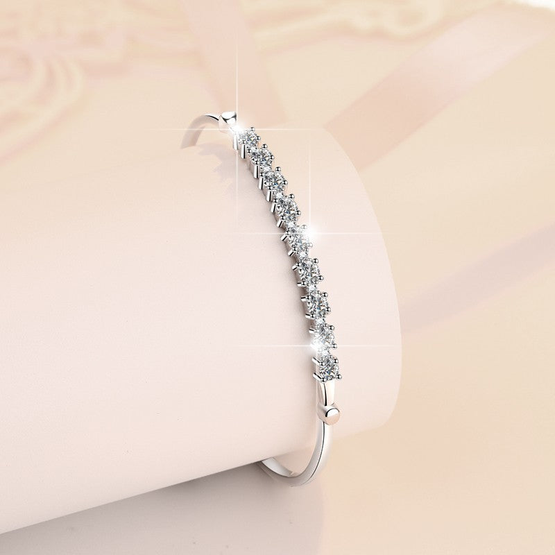 Bracciale da donna in argento sterling S925 con moissanite