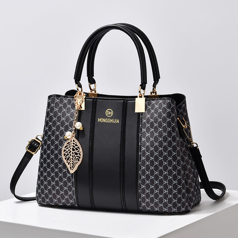 Borsa a tracolla da donna elegante, versatile e di grande capacità, con colori a contrasto