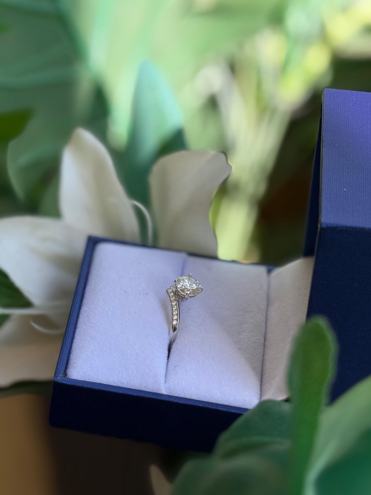 Anello in argento sterling 925 con corona da principessa e moissanite da 1 carato autoregolabile consegna immediata FANTASTICO