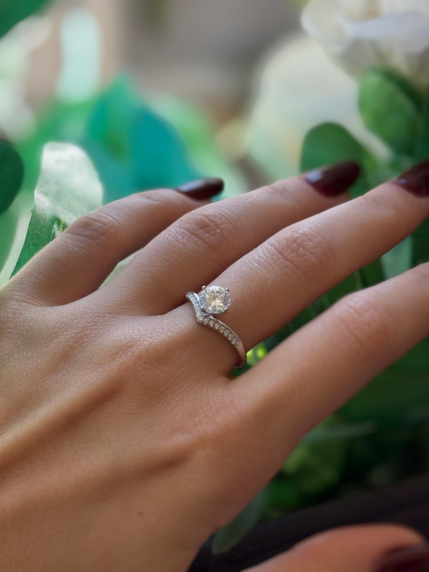 Anello in argento sterling 925 con corona da principessa e moissanite da 1 carato autoregolabile consegna immediata FANTASTICO