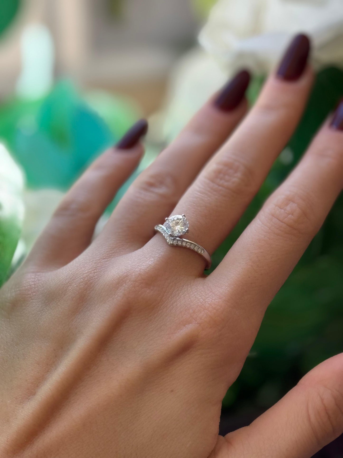 Anello in argento sterling 925 con corona da principessa e moissanite da 1 carato autoregolabile consegna immediata FANTASTICO