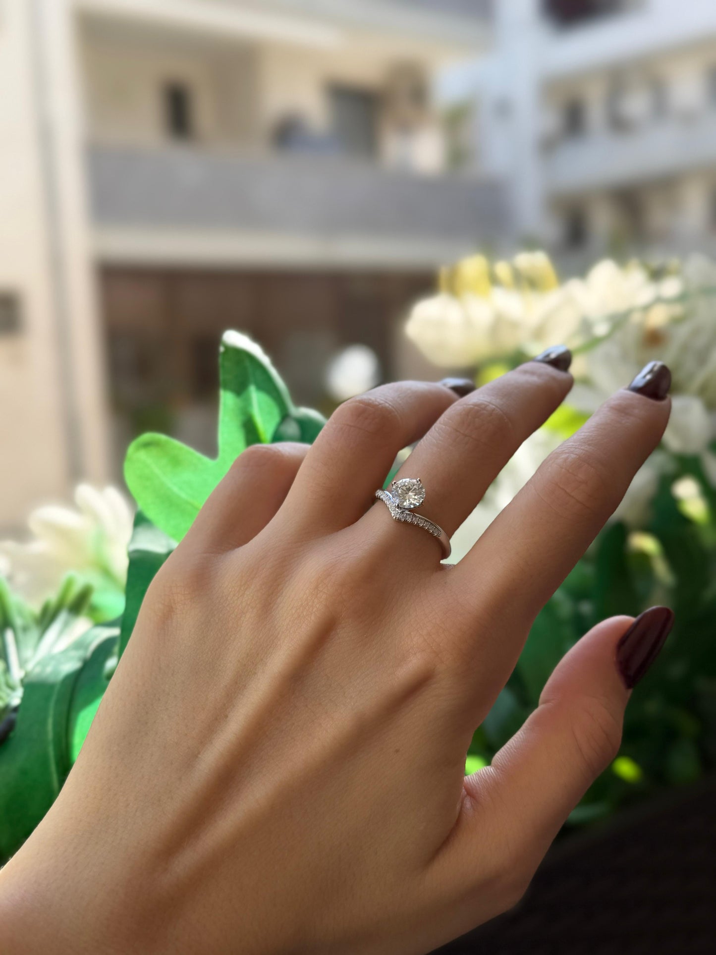 Anello in argento sterling 925 con corona da principessa e moissanite da 1 carato autoregolabile consegna immediata FANTASTICO