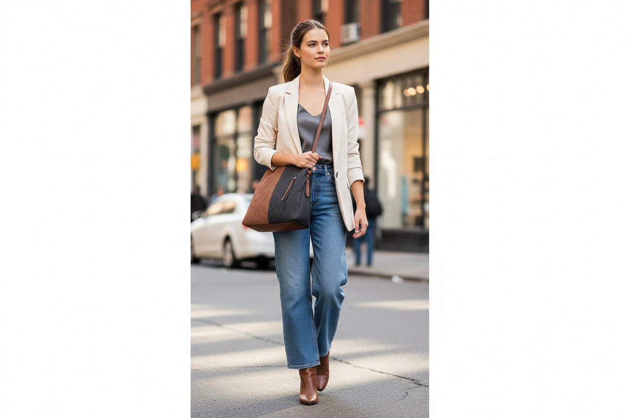 BORSA A SPALLA, CONVERTIBILE IN TRACOLLA. CON CERNIERA FRONTALE MODELLO SIMPLY