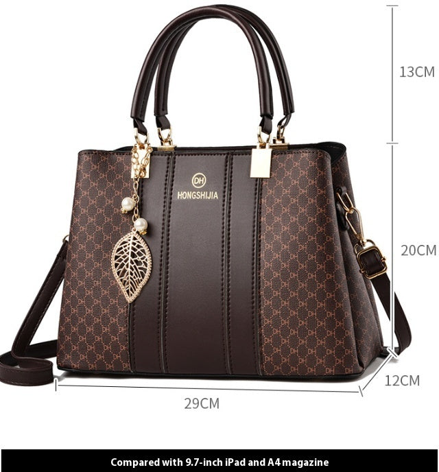 Borsa a tracolla da donna elegante, versatile e di grande capacità, con colori a contrasto