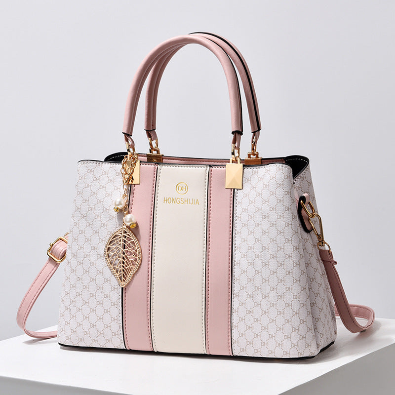 Borsa a tracolla da donna elegante, versatile e di grande capacità, con colori a contrasto