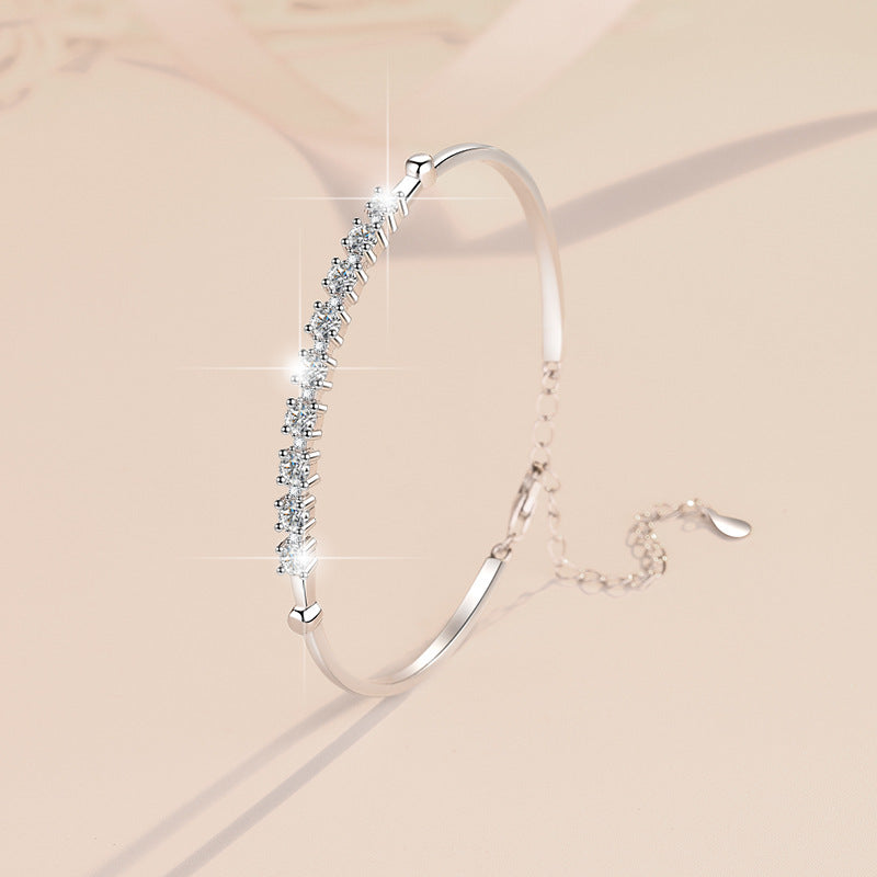 Bracciale da donna in argento sterling S925 con moissanite