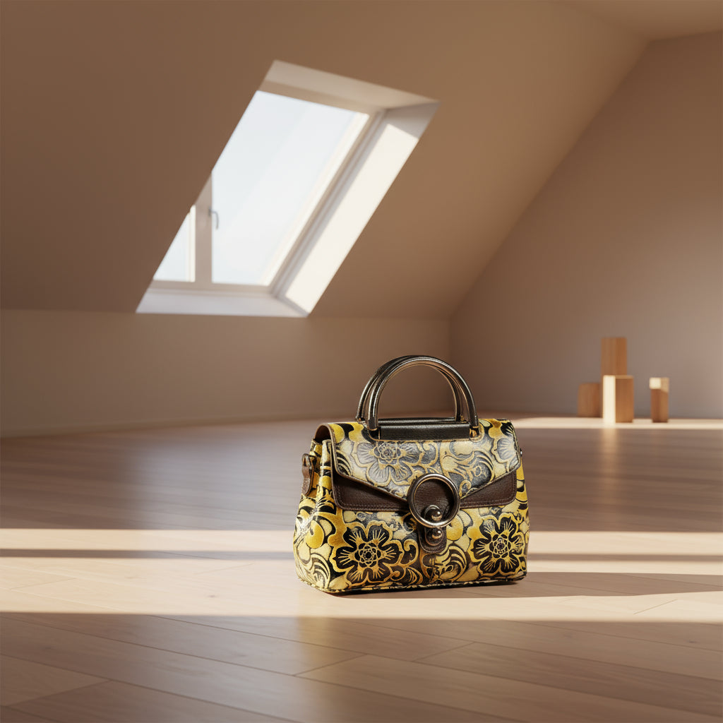 Borsa da donna in stile retrò in pelle modello Feme piccolo gioiello