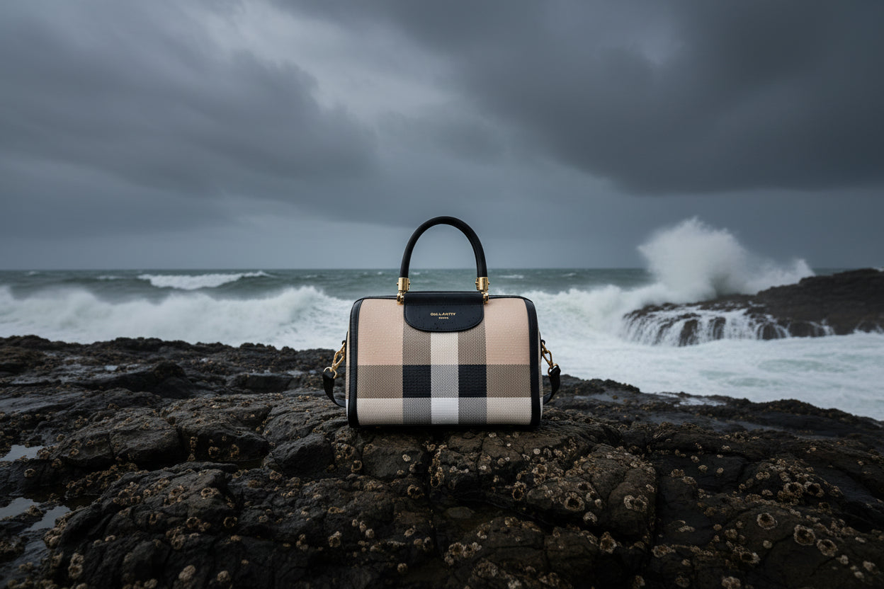 Borsa Fiona con motivo scozzese classico