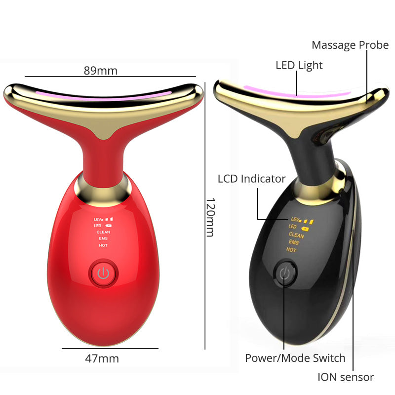 Massaggiatore viso antirughe, 3 modalità Dispositivo di bellezza del viso, Sollevamento EMS Massaggio del viso, Massaggiatore di vibrazione per le rughe e il rafforzamento della pelle