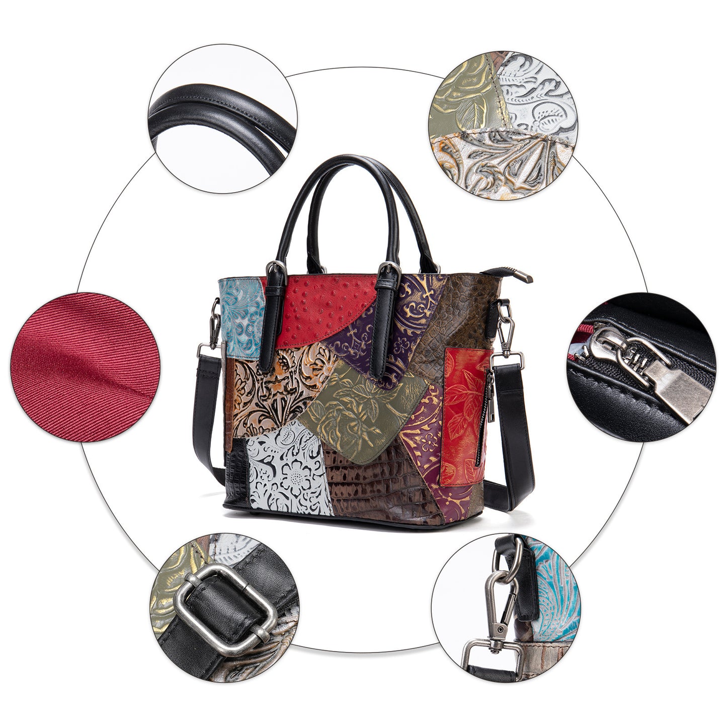 La nuova borsa a tracolla da donna in pelle Bovina First Layer, colore casuale