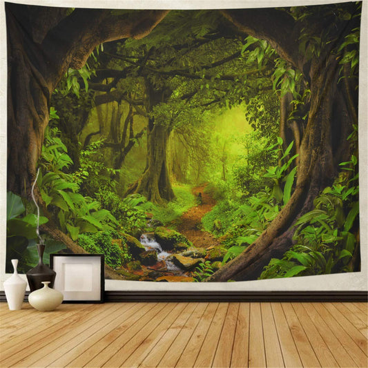 Tela per Arazzo Bella Foresta Naturale Bohemien Arte Murale CONSEGNA 15 GIORNI