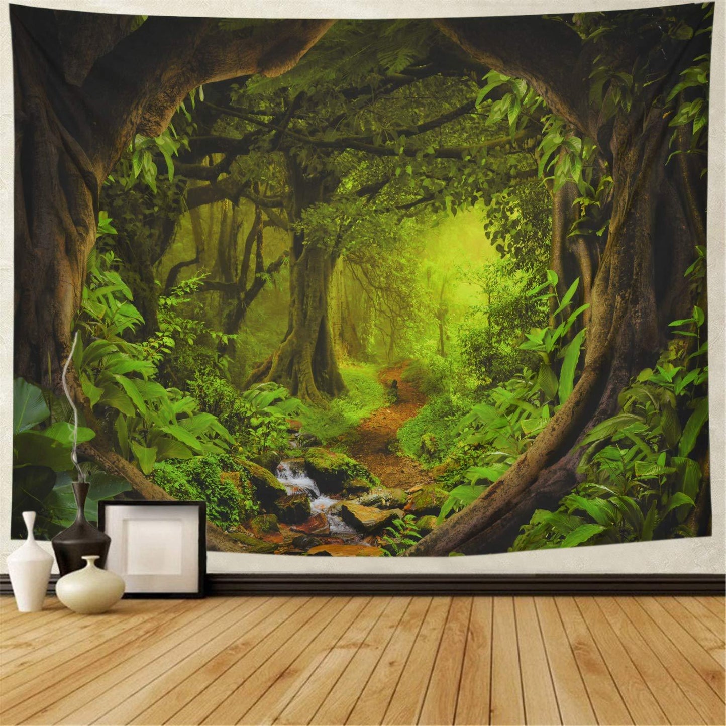 Tela per Arazzo Bella Foresta Naturale Bohemien Arte Murale CONSEGNA 15 GIORNI