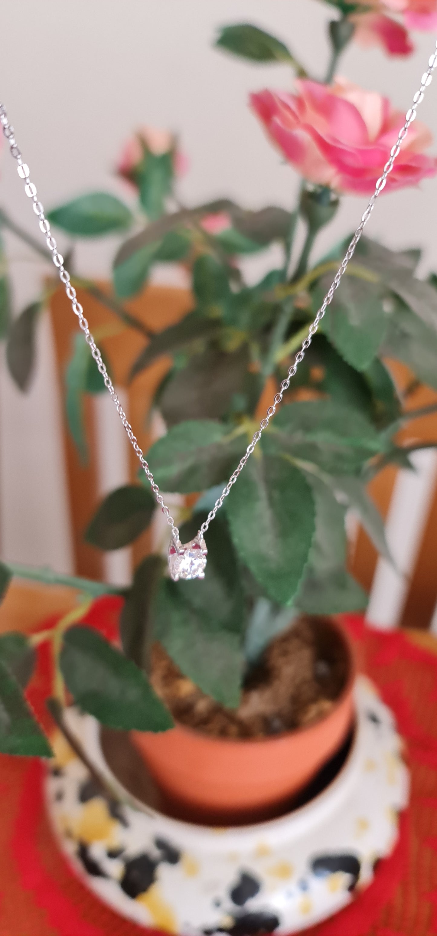 Collana in moissanite in argento sterling S925 RICEVILO IN 15 GIORNI ORDINALO ORA