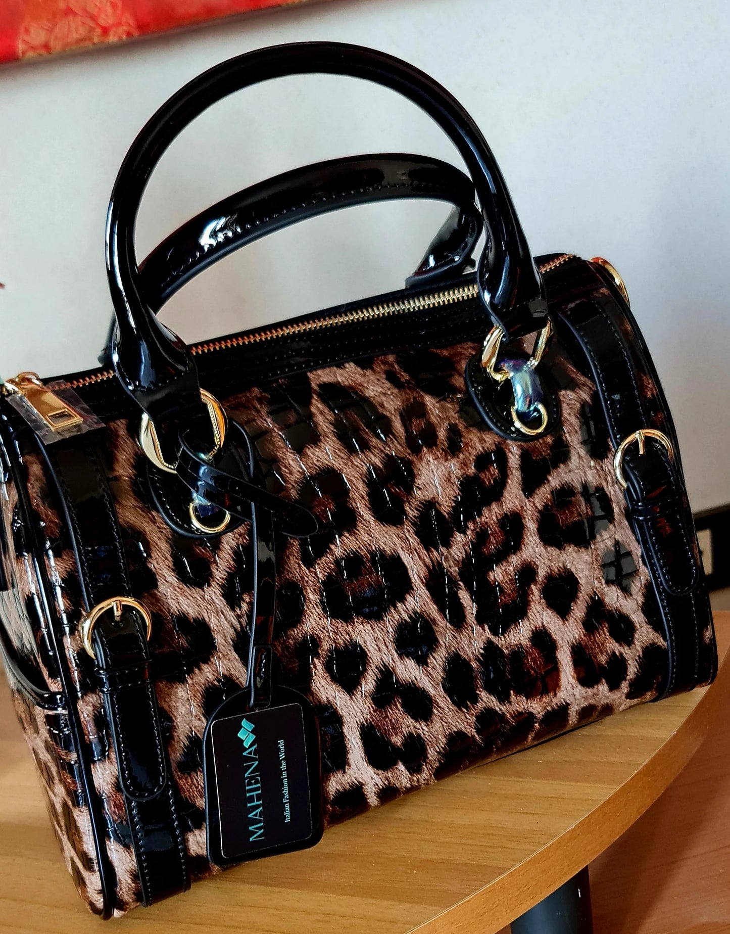 Dione leopard print handbag, trendy model, BEAUTIFUL AND UNIQUE