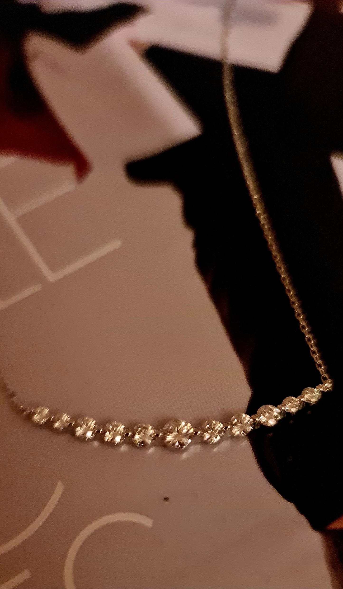 Collana in argento sterling S925 con moissanite, leggera, 1.1 carati, colore D MODELLO MARYAM