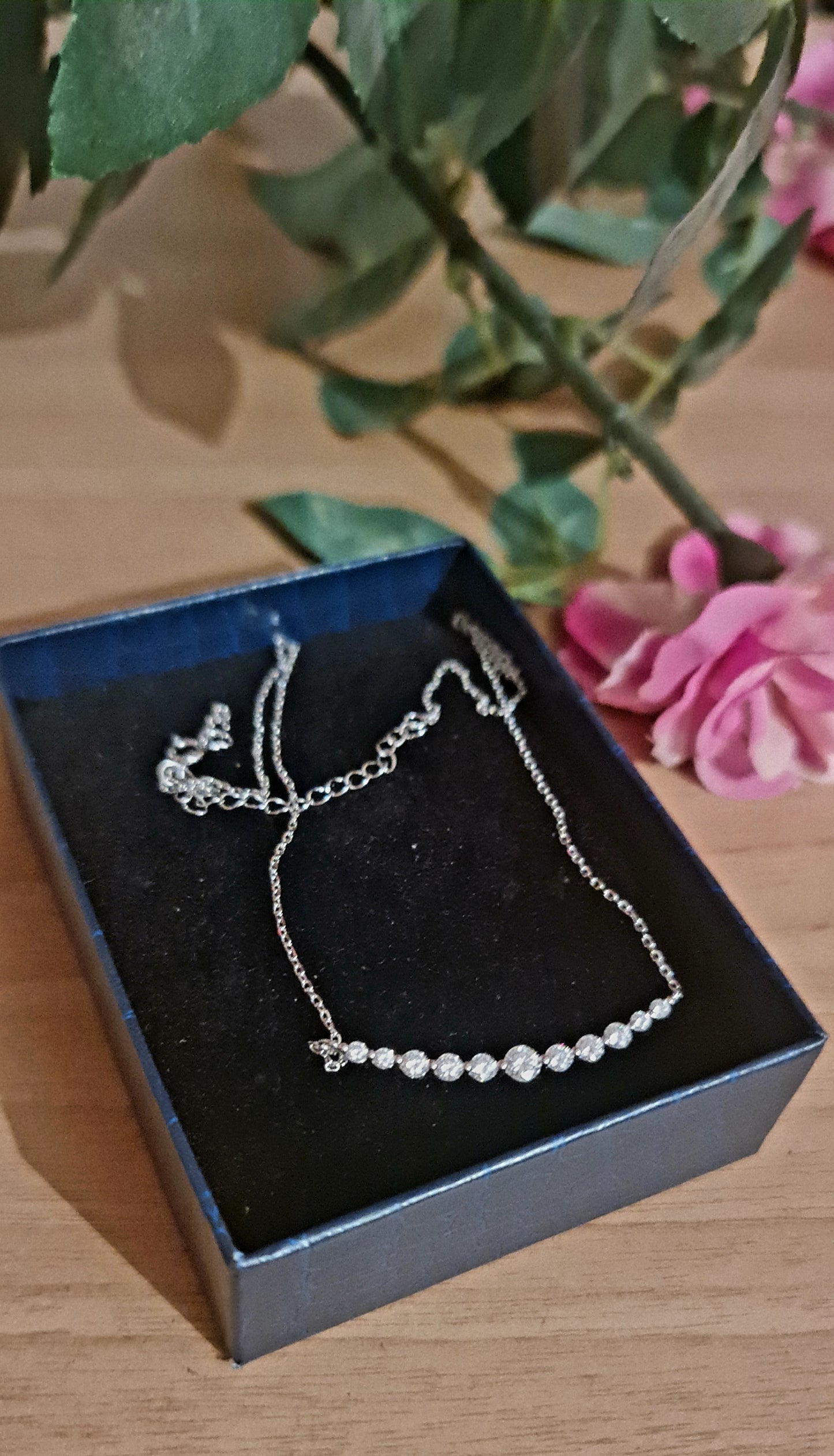 Collana in argento sterling S925 con moissanite, leggera, 1.1 carati, colore D MODELLO MARYAM