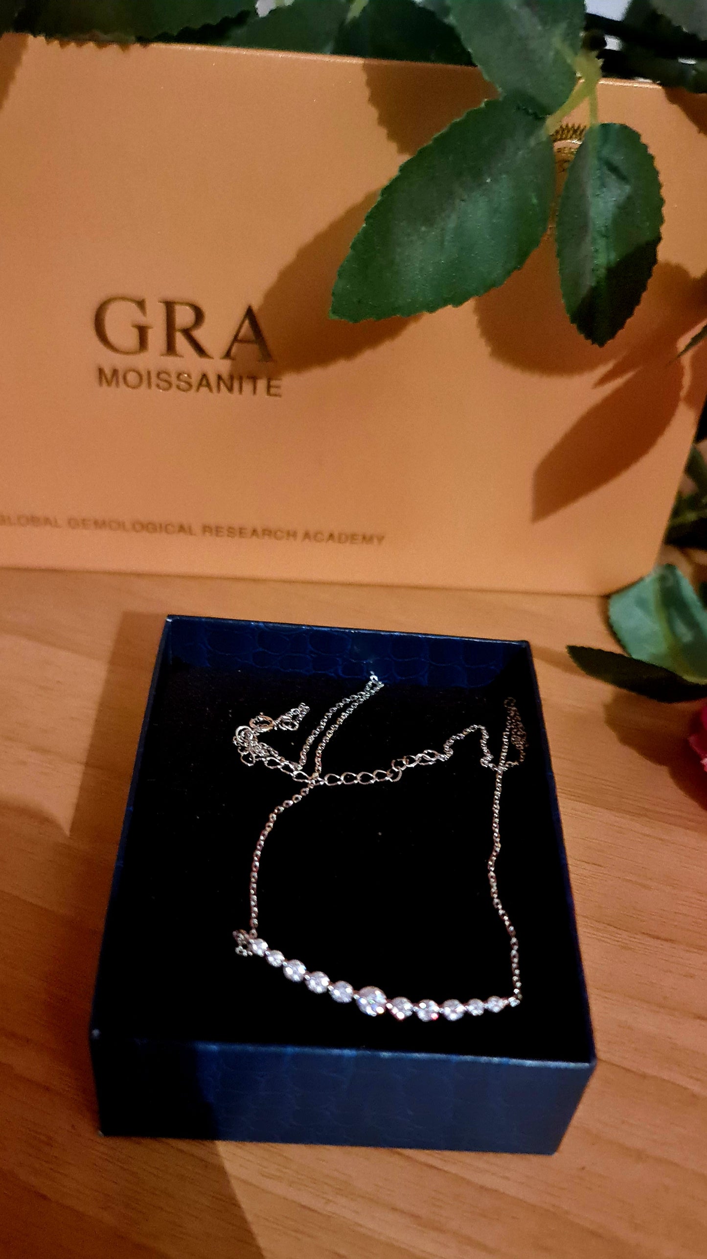 Collana in argento sterling S925 con moissanite, leggera, 1.1 carati, colore D MODELLO MARYAM