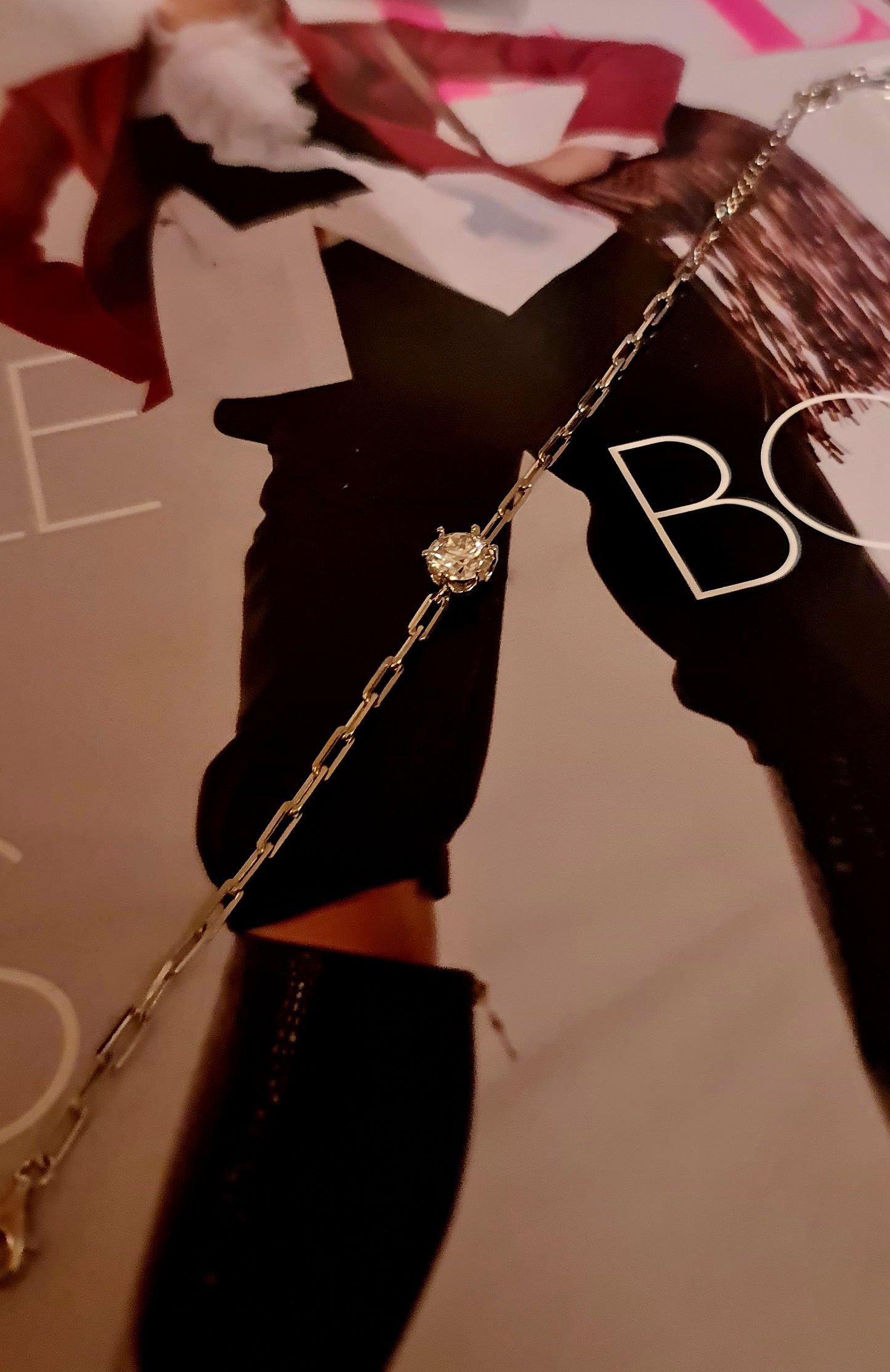 Bracciale da donna in argento Sterling S925 con moissanite da 1 carato e colore D MODELLO JEANNE