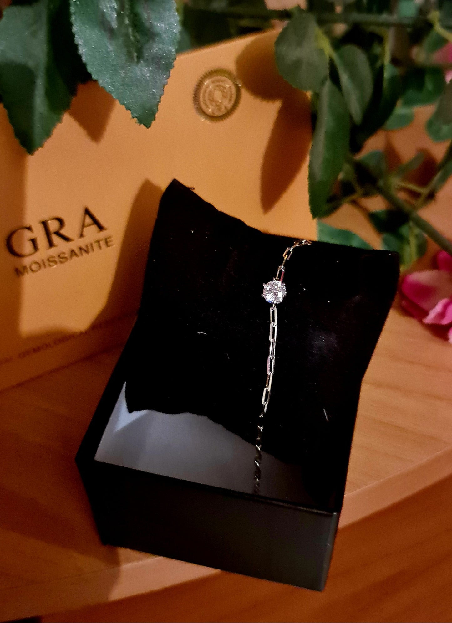 Bracciale da donna in argento Sterling S925 con moissanite da 1 carato e colore D MODELLO JEANNE