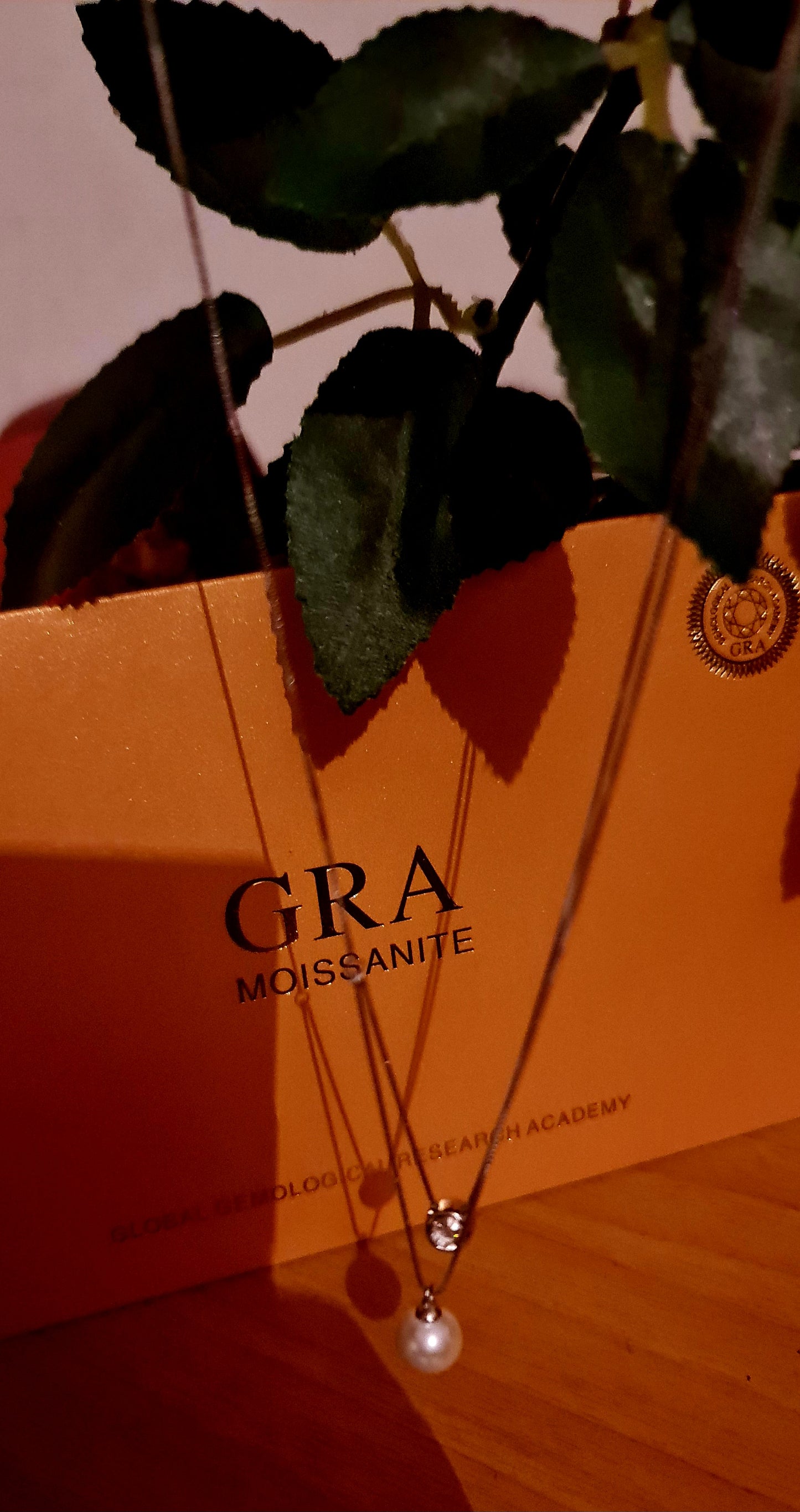 Collana in argento con catena a doppio strato e 50 punti di moissanite MODELLO JULIETTE