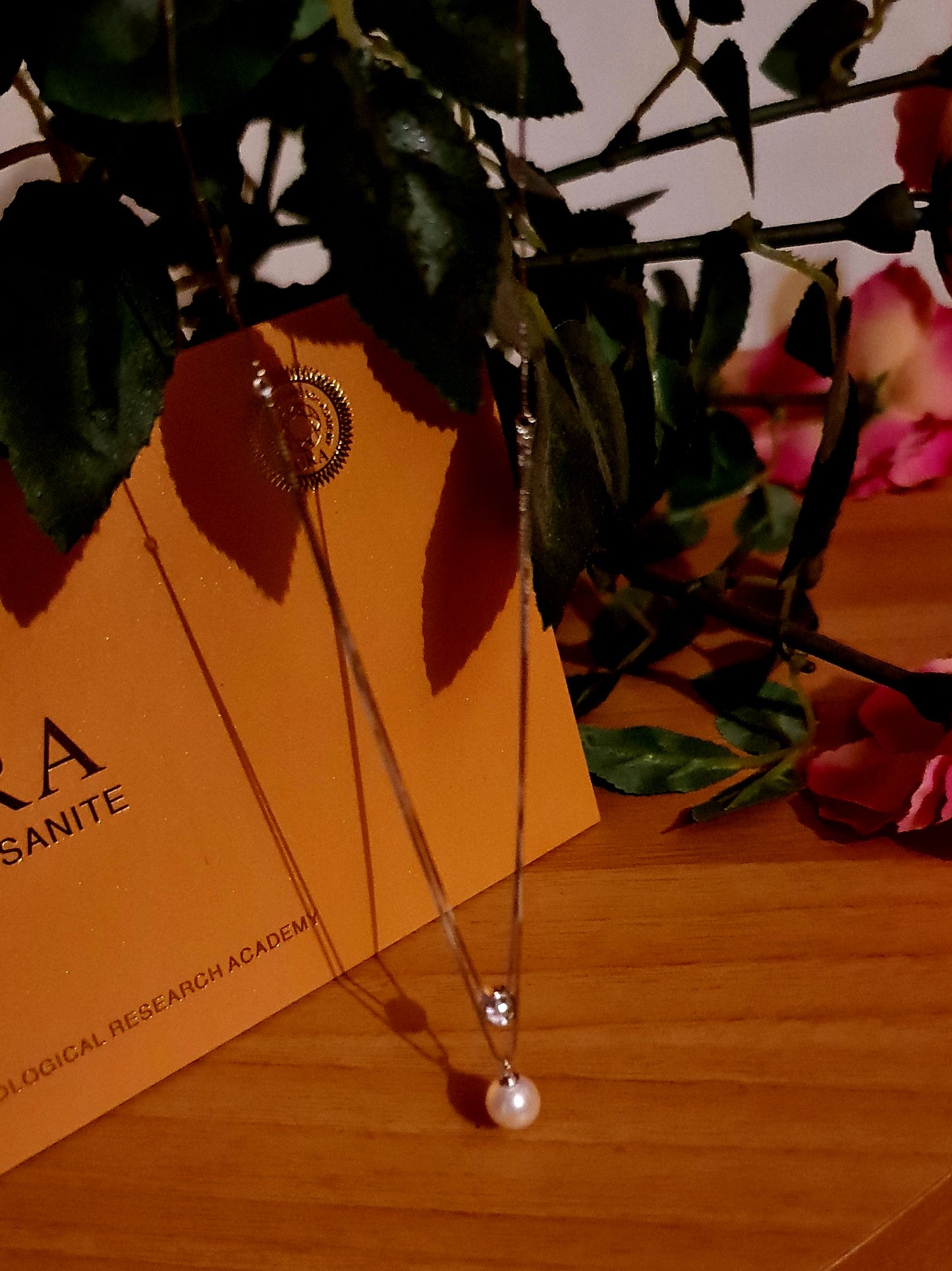 Collana in argento con catena a doppio strato e 50 punti di moissanite MODELLO JULIETTE