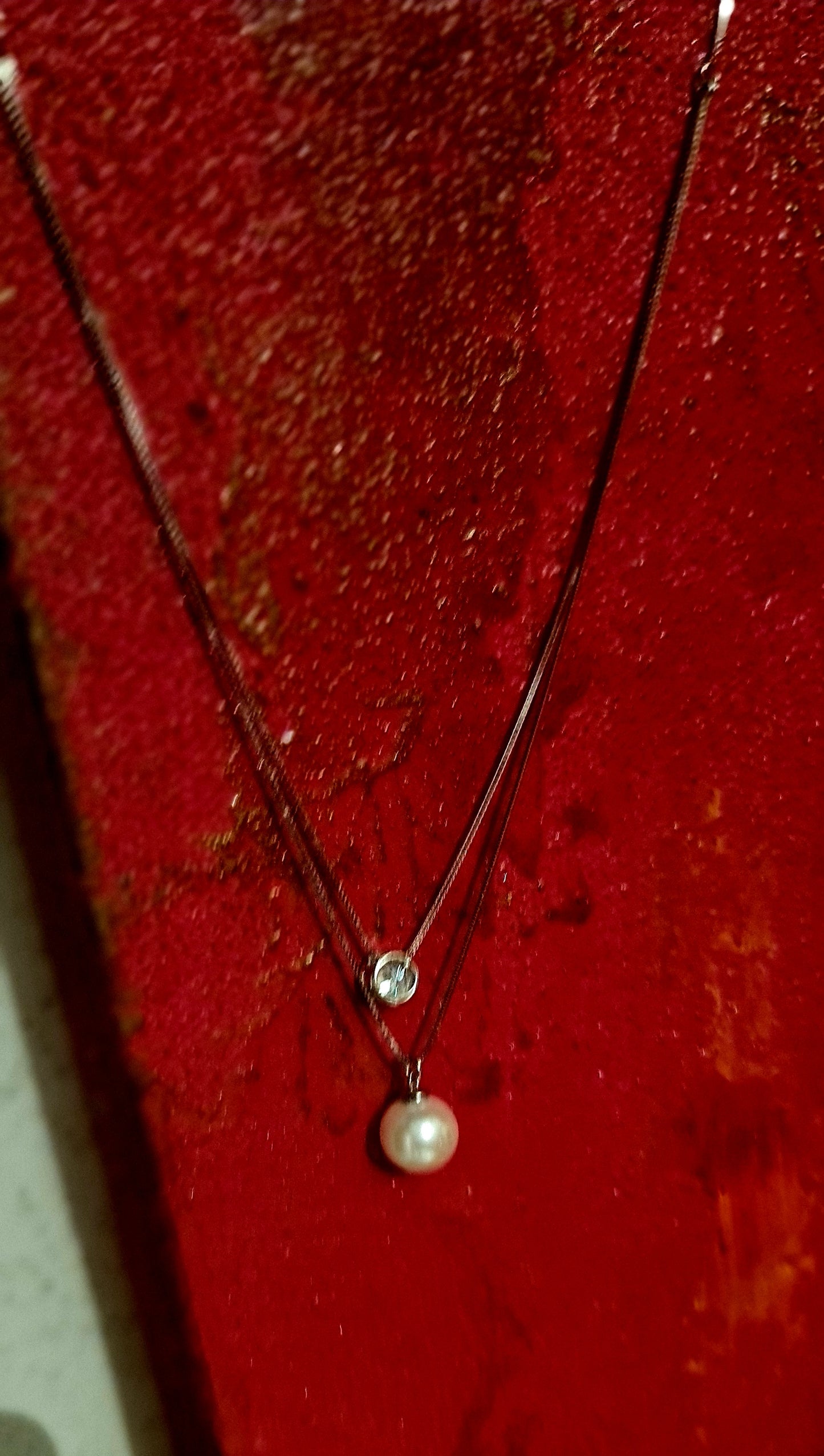 Collana in argento con catena a doppio strato e 50 punti di moissanite MODELLO JULIETTE