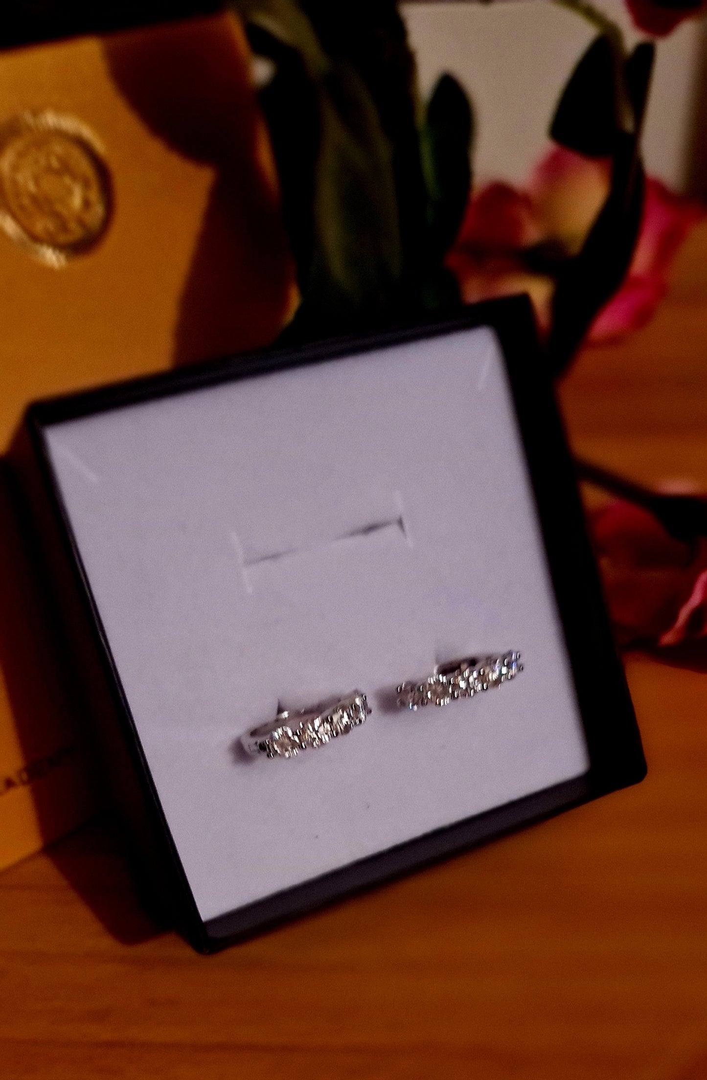 Orecchini da donna in argento sterling con diamante singolo di moissanite 3 carati MODELLO CHARLIE