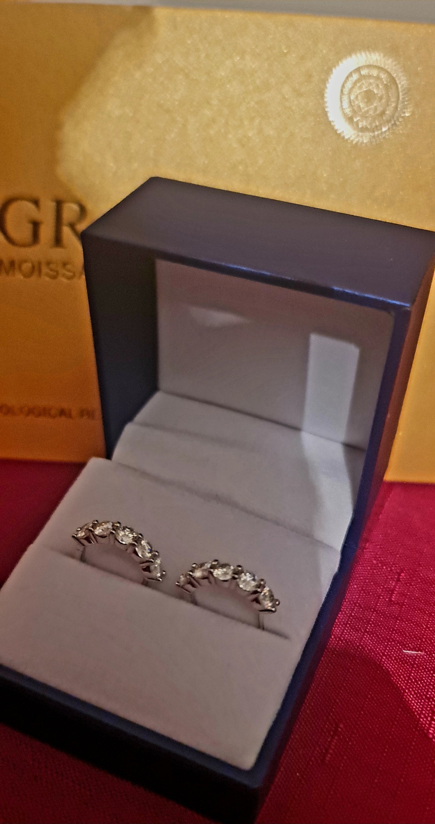 Orecchini da donna in argento sterling con diamante singolo di moissanite 3 carati MODELLO CHARLIE