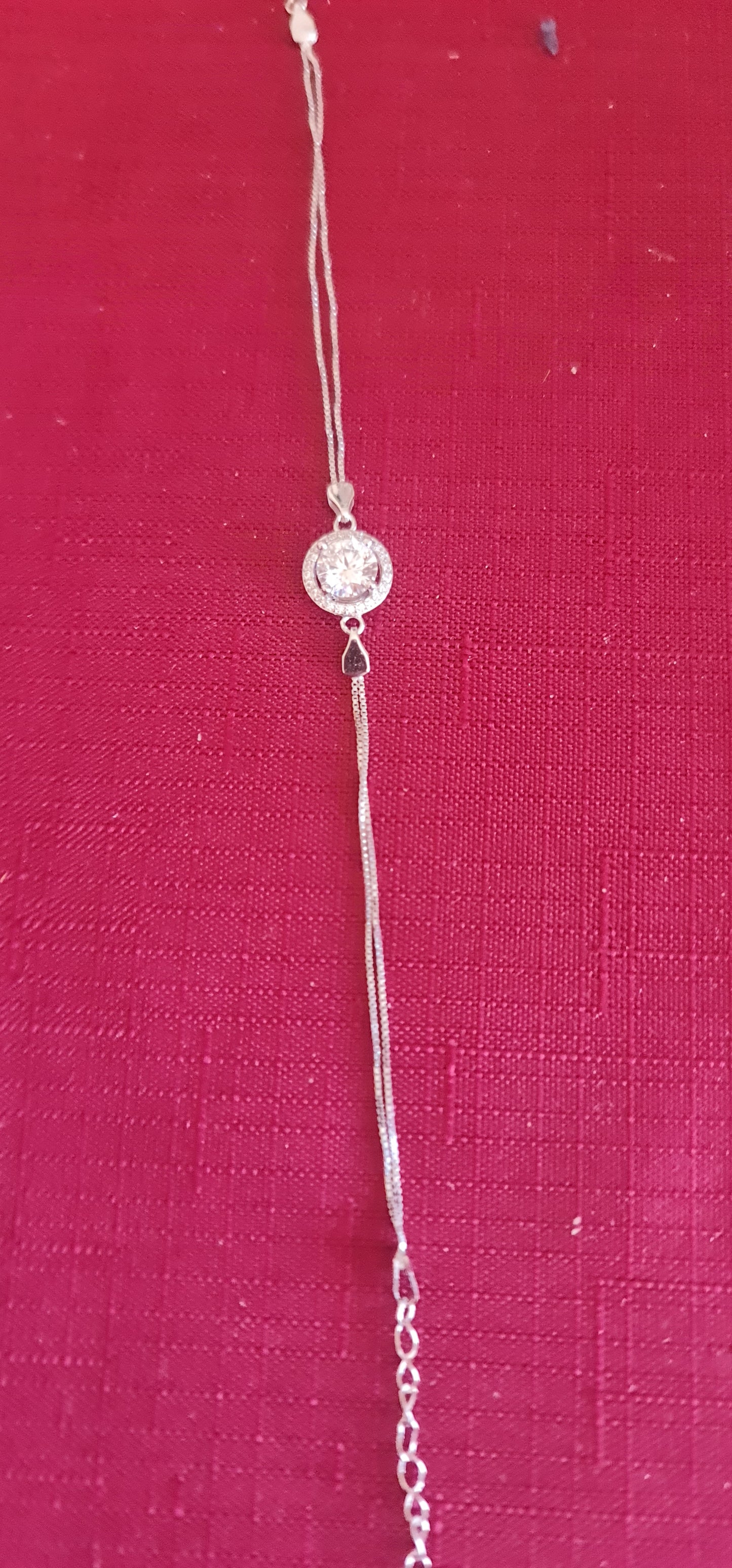 Schlichtes Armband mit sechszackigem Moissanit aus 925er Sterlingsilber