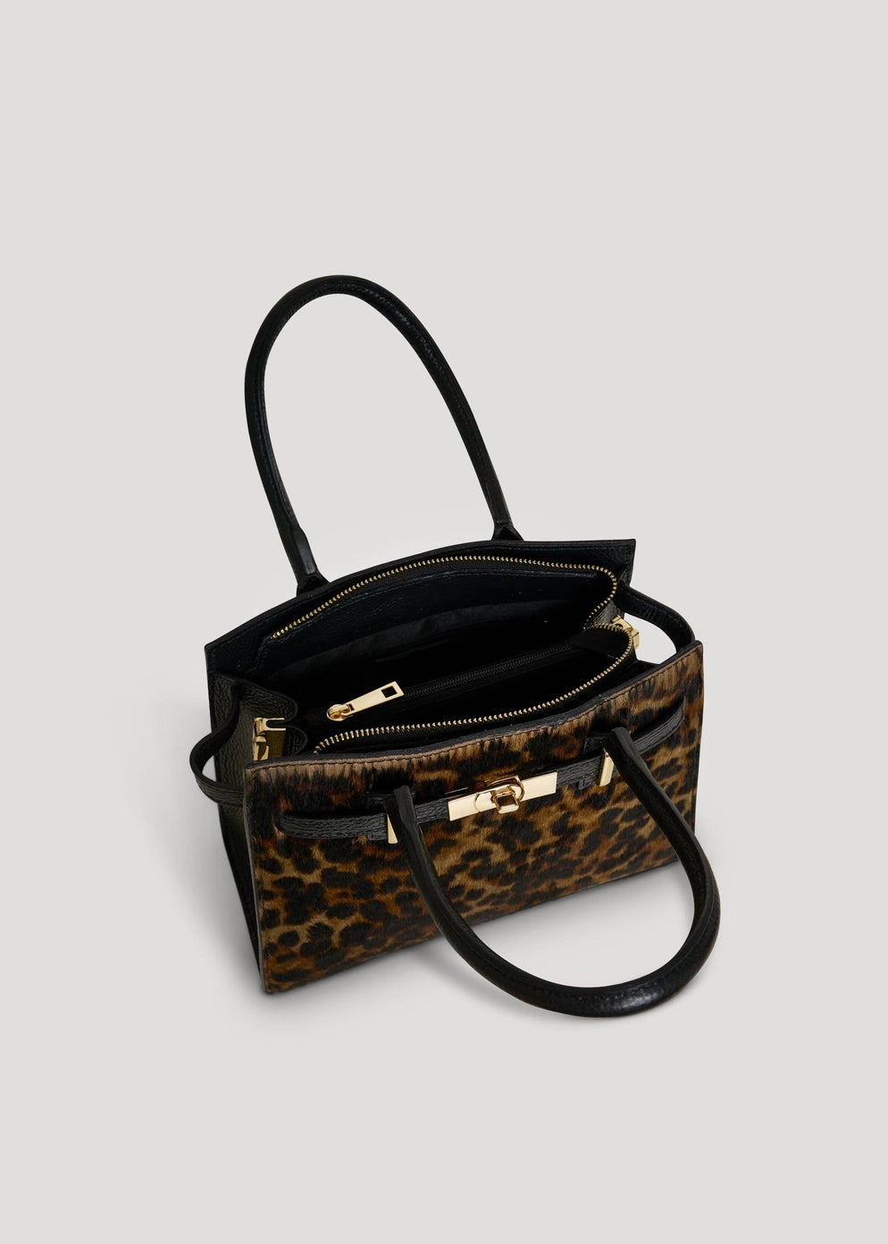 MAHENA "Circe" – Limited Edition Leopard Calf Hair & Togo Leather Handbag