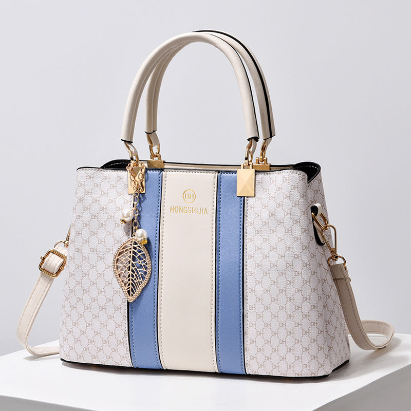 Borsa a tracolla da donna elegante, versatile e di grande capacità, con colori a contrasto serie economica