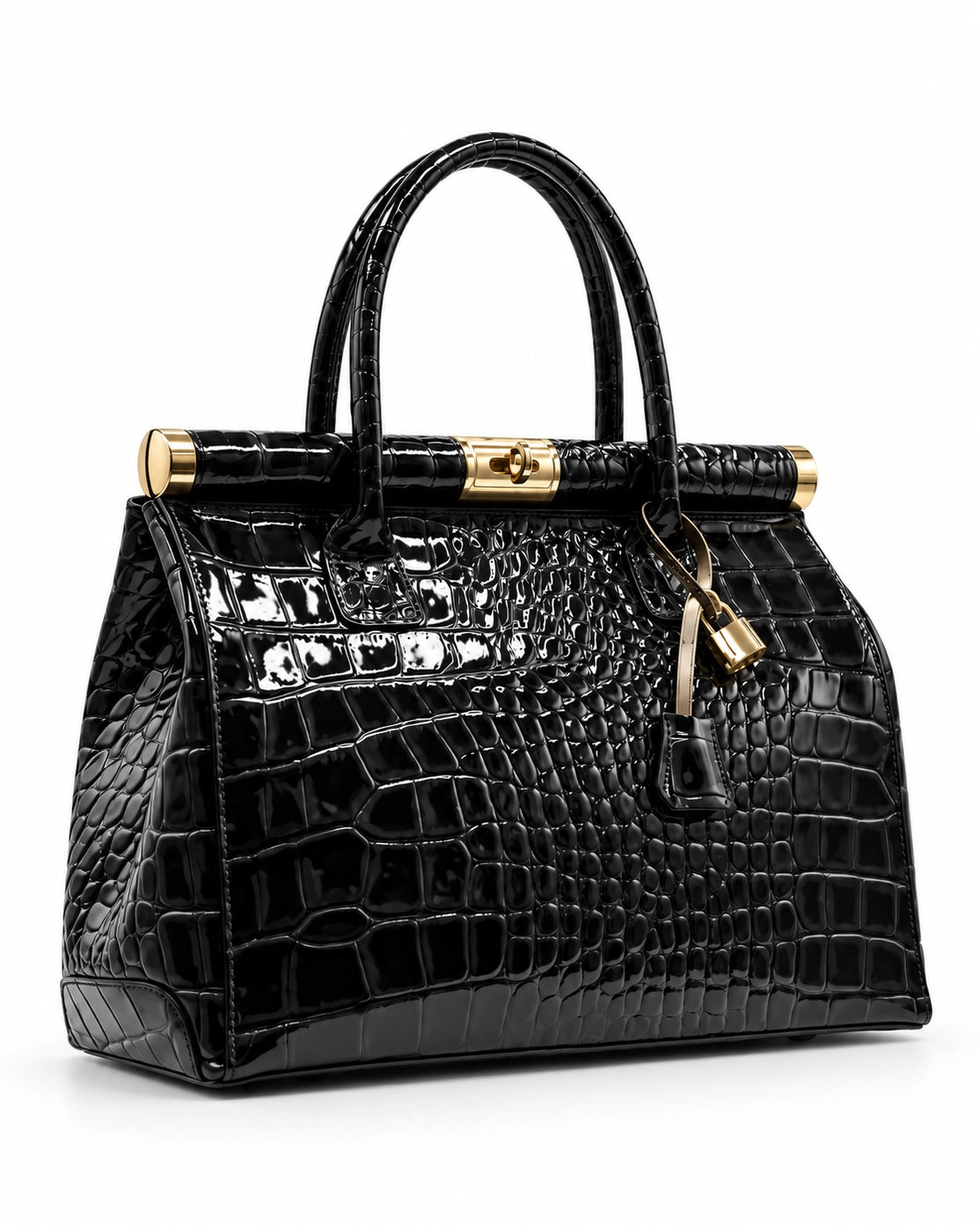 Mahena Grace – Handtasche aus echtem Leder in Krokoprägung | Made in Italy