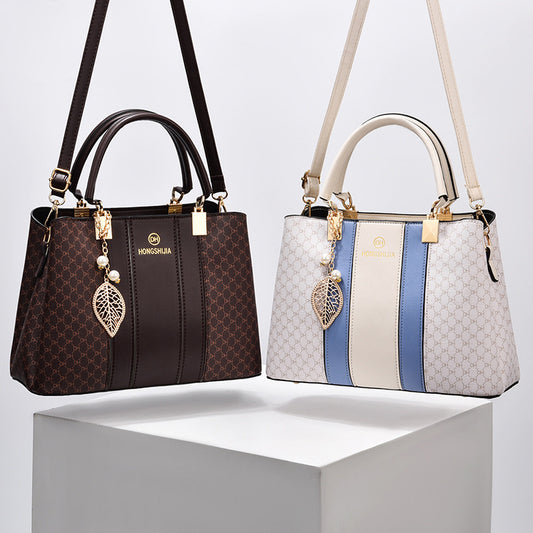 Borsa a tracolla da donna elegante, versatile e di grande capacità, con colori a contrasto