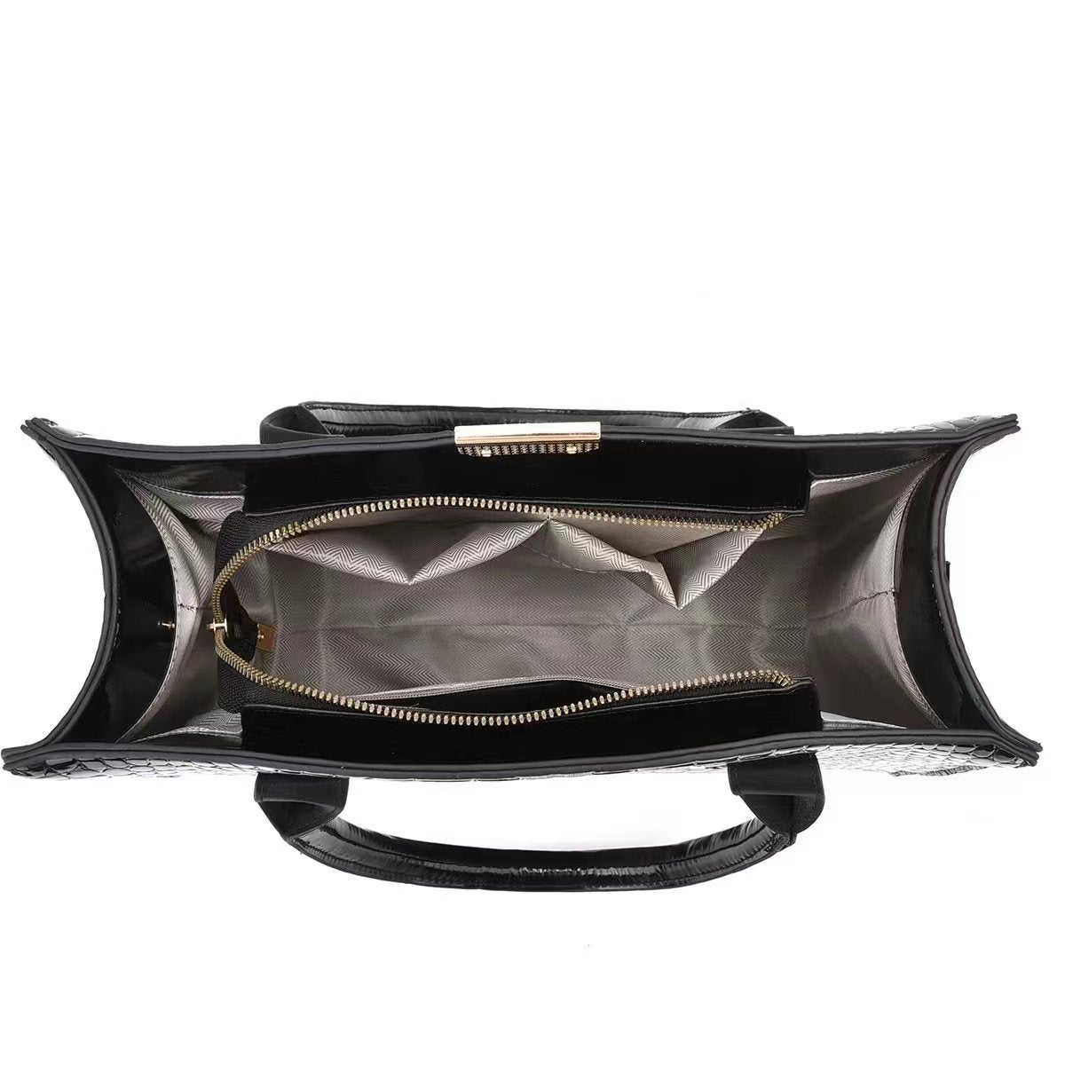 BORSA DONNA COMBINATA STILE COCCODRILLO ECOPELLE MODELLO SANDRA VERSIONE ECONOMICA