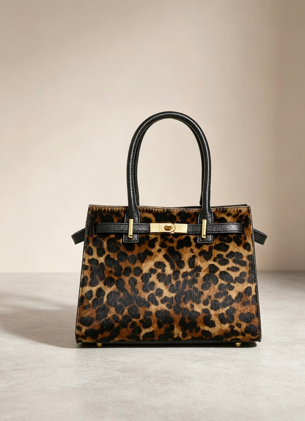 MAHENA "Circe" – Limited Edition Leopard Calf Hair & Togo Leather Handbag