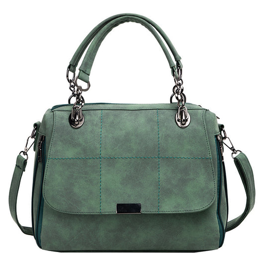 Borsa a tracolla e a mano da donna opaca, grande capacità, in similpelle modello Boston