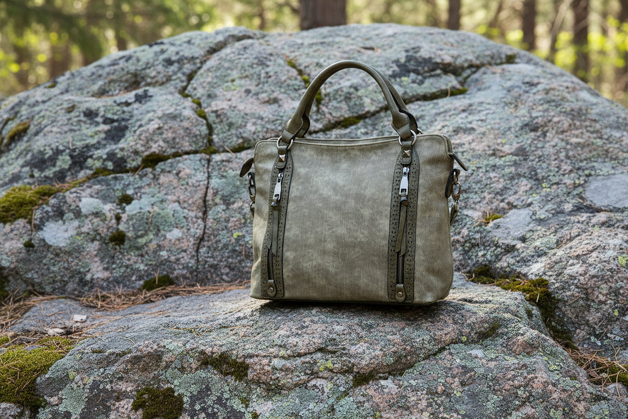 Borsa donna in pelle ecologica vintage Modello ARMY