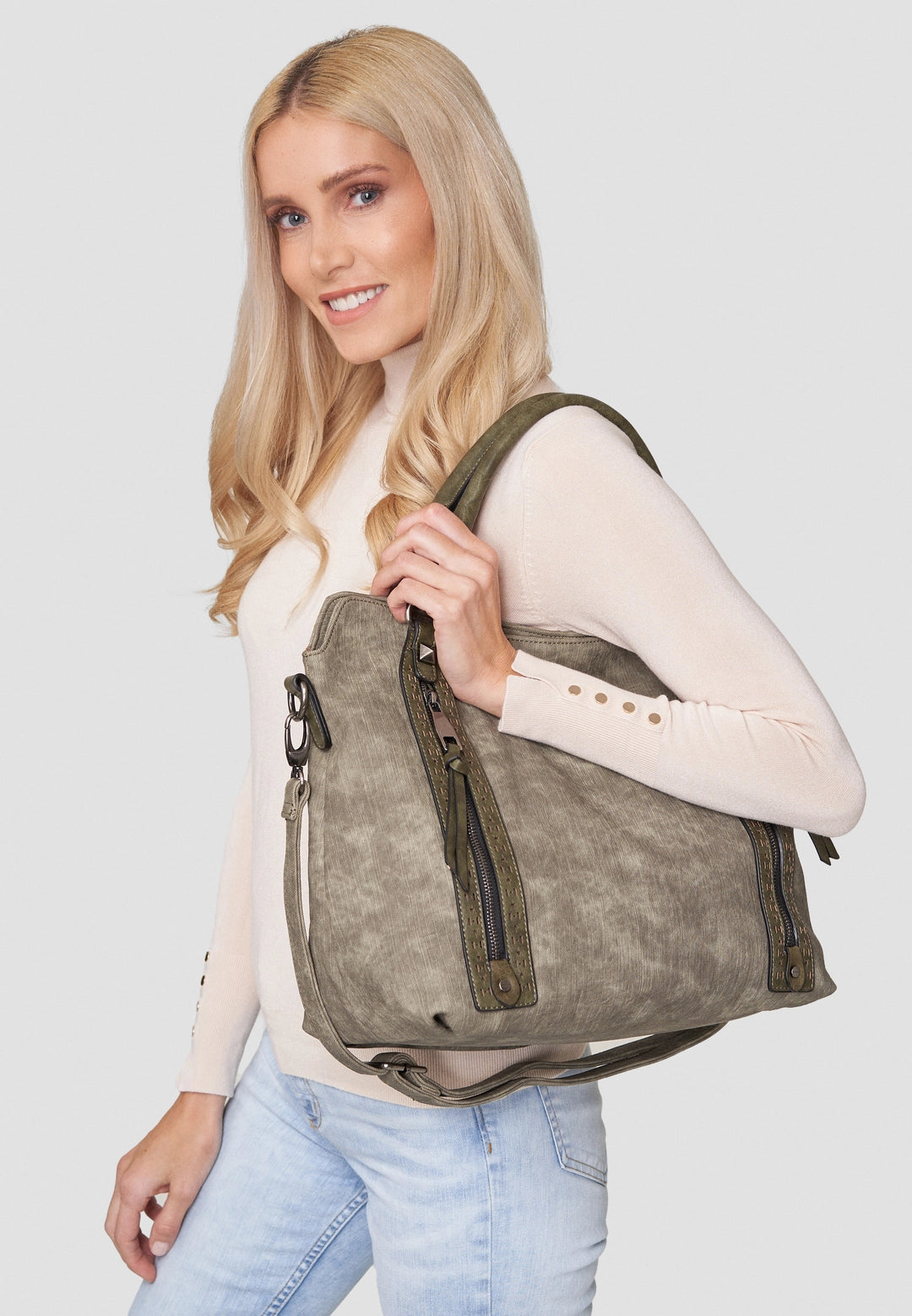 Borsa donna in pelle ecologica vintage Modello ARMY