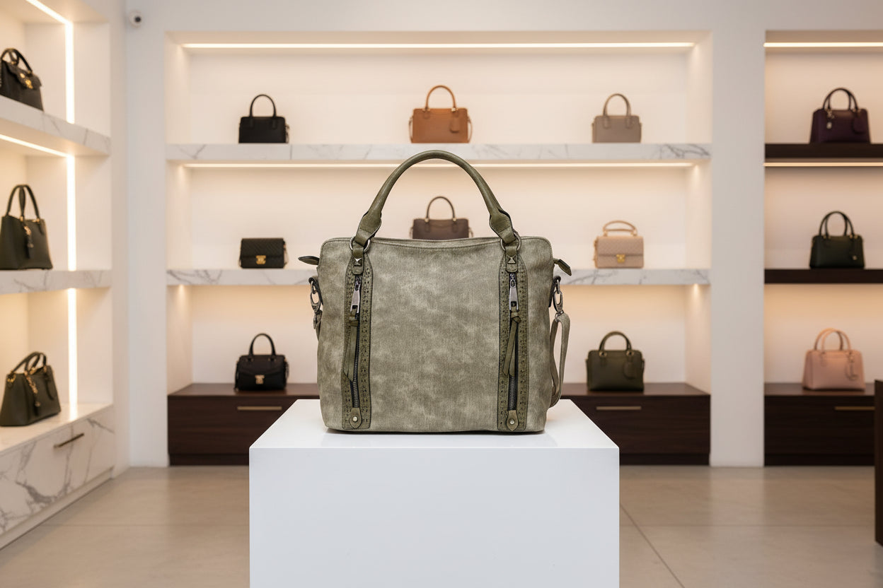 Borsa donna in pelle ecologica vintage Modello ARMY