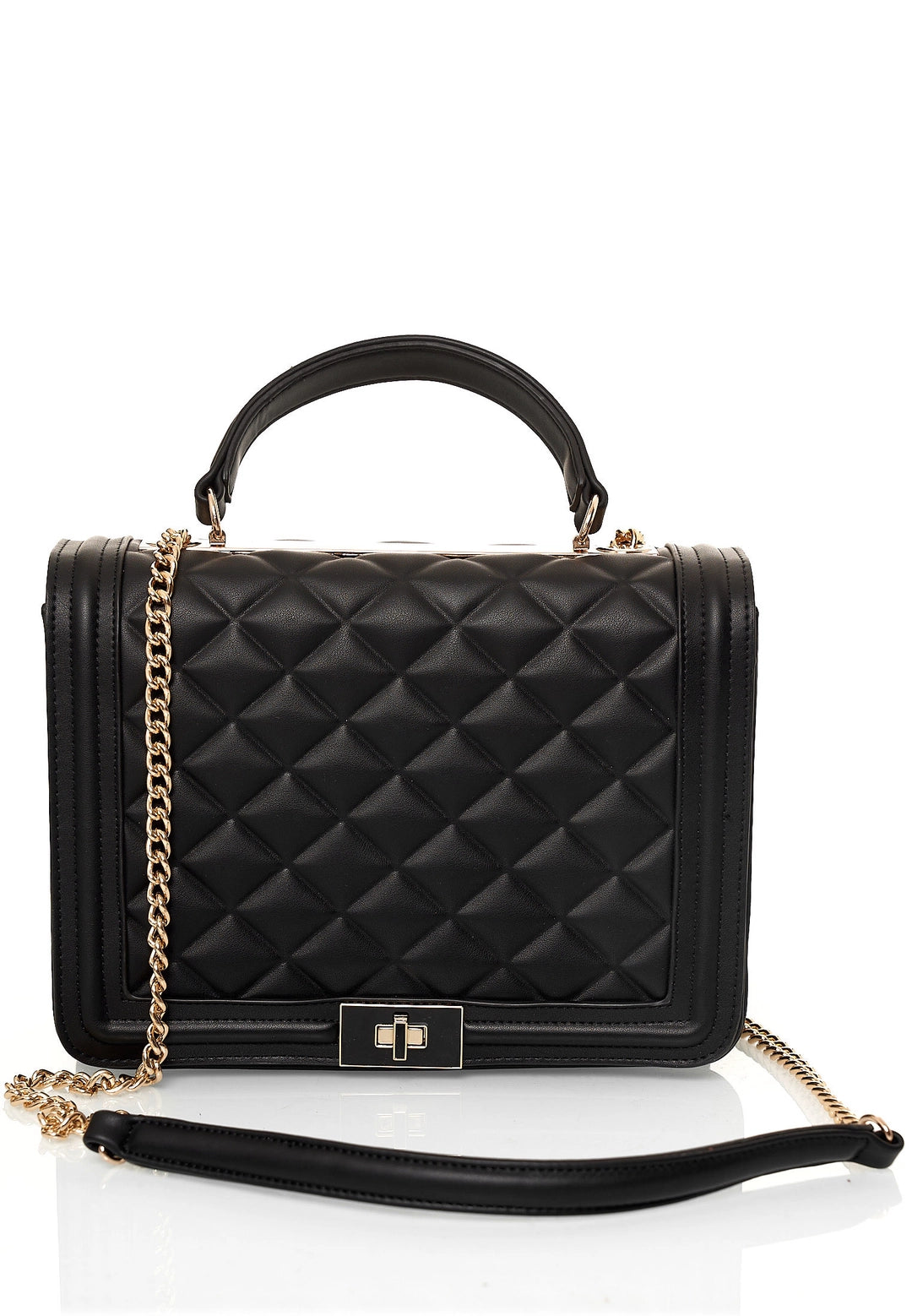 Borsa a tracolla MODELLO CATERINA con motivo trapuntato e tracolla a catena